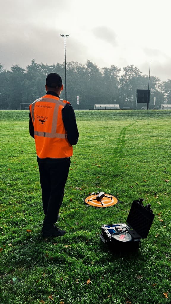 Tom Knol on location as an aerial cinematographer